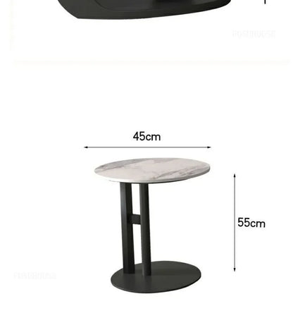Bright Oval Coffee Tables for Tea Room Italian Rock Slab Easy To Clean Side Table Luxury Tables for Living Room a