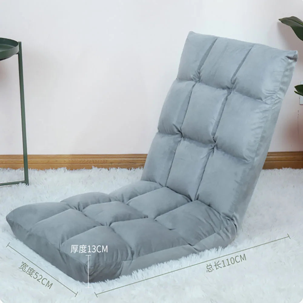 Hot Sale Adjustable Lazy Lounger Sofa Tatami Foldable Lounge Chair Floor Balcony Bay Window Leisure Long Sofa Bed Back Chair