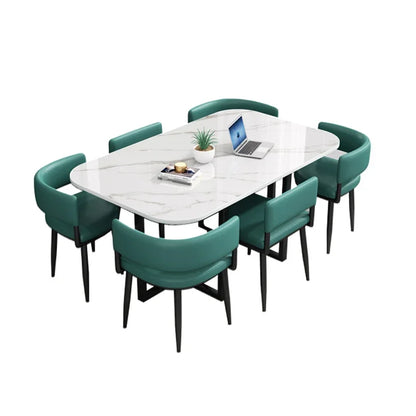Minimalist   Marble Top Dinning Table 6 Seater Modern Restaurant Home Dining Room And Chairs Sets