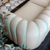 Luxury classic leather sofa set for living room and bedroom, perfect for reception and relaxation in Nordic style