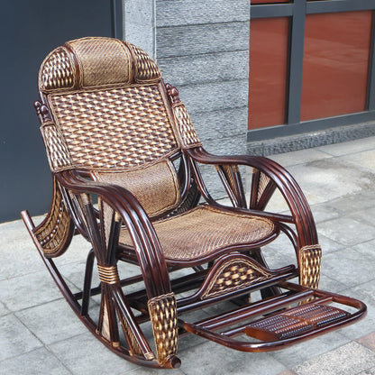 Manufacturers supply adult bedrooms, elderly rocking chairs, real rattan leisure balcony recliners