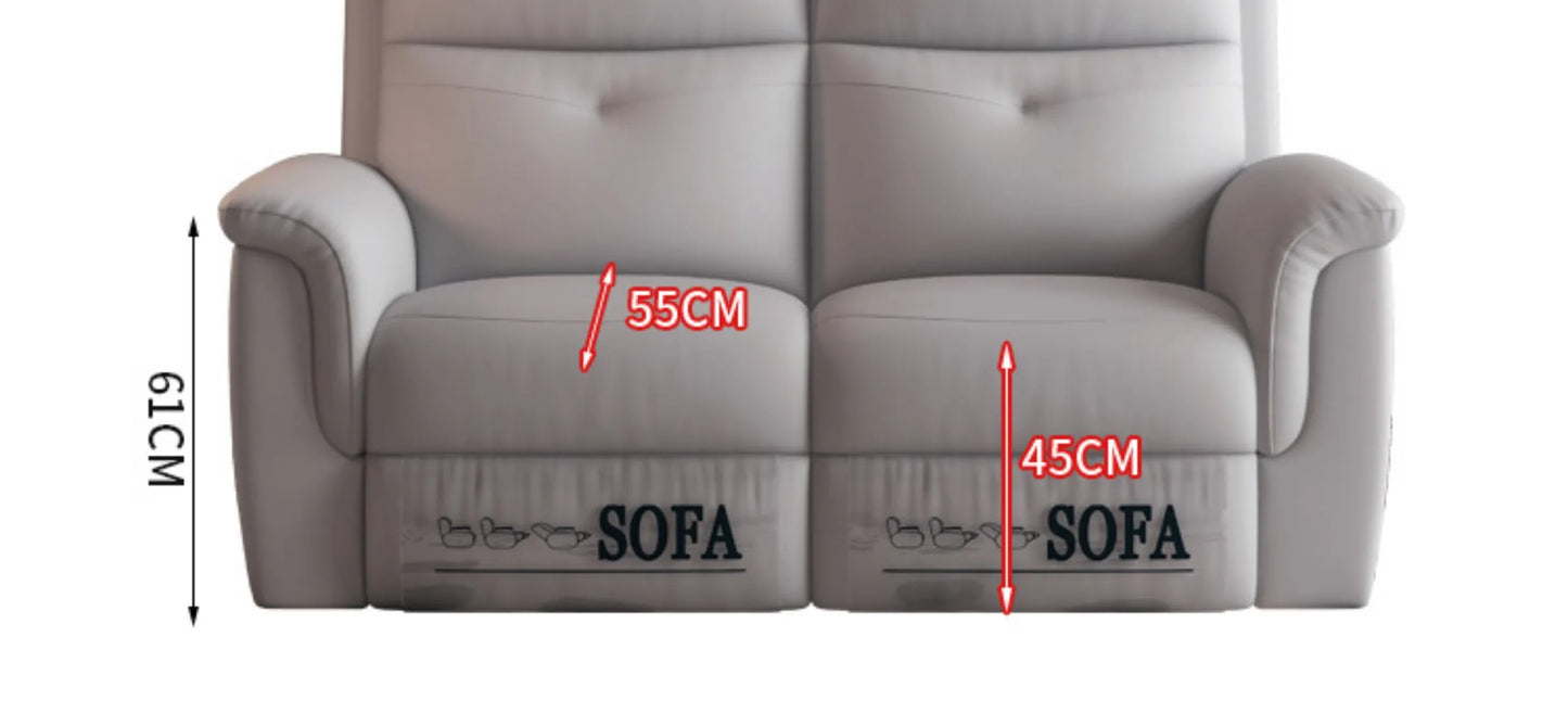 Comfort Electric Recliner Sofa Leather Sectional Genuine Retractable Combined Couch Bed Convertible Divano Letto Furnitures