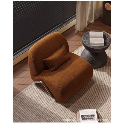 JCX Light Luxury Leisure Chair Designer Recliner Modern Wabi Wind Balcony Single Chair Living Room Comfortable Lazy Single Sofa