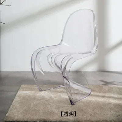 z Beauty Nordic Creative Acrylic Plastic Dining Chair Ghost Chair Crystal Stool Net Red Transparent Chair