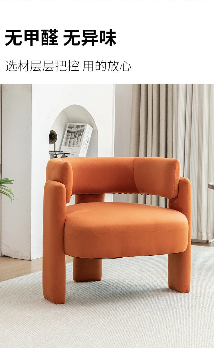 Luxury cream style new Chinese office simple integration super soft negotiation guest sofa chair leisure single chair