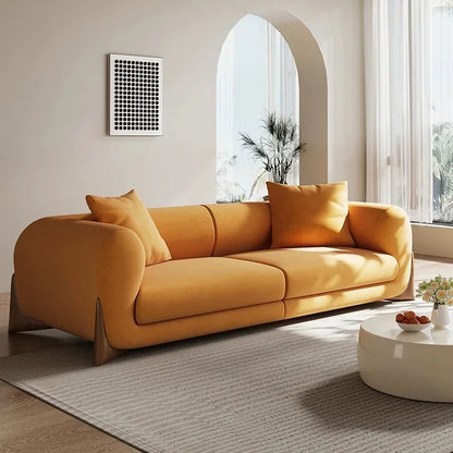 ^Or Nordic Wabi-Sabi Minimalist Living Room Matte Fabric Sofa Multi-Person Free Combination Hotel Lobby Villa Sectional Sofa&*