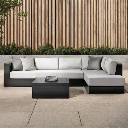 Outdoor Garden Sofa Hotel Aluminum Alloy Sofa Set Outdoor Courtyard Sunscreen Waterproof Furniture