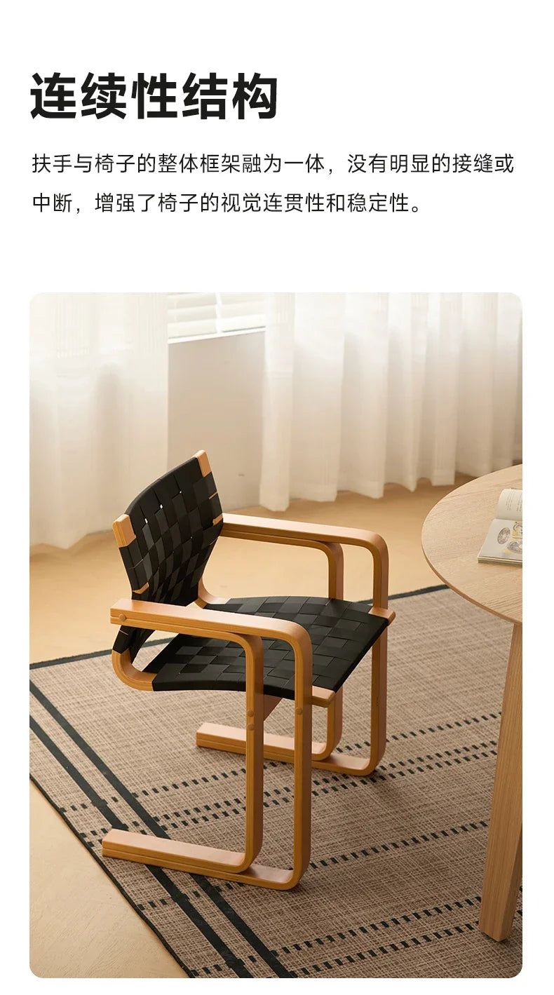 ZZ dining chair solid wood armrest home dining table retro back chair furniture home