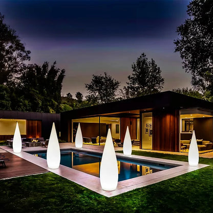 Modern RGB Light Emitting Diode Water Droplet Light Multicolor Outdoor Waterproof Luminous Pool Floor Light