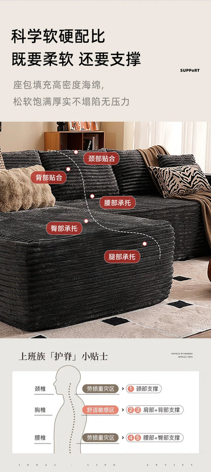Vacuum Compression Sofa Cotton Tofu Block Module Combination Simple Living Room Small Apartment Sofa
