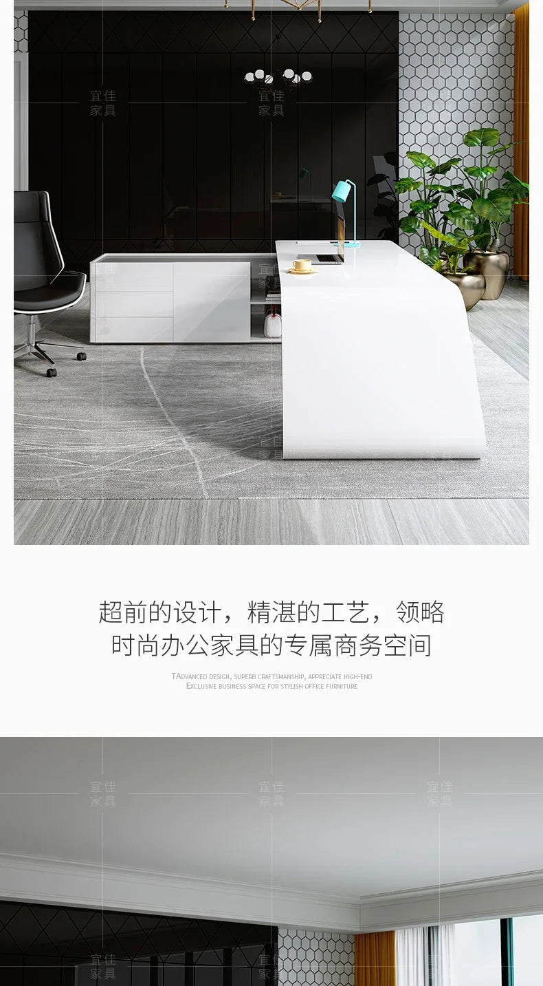 Computer Desk Corner Office Executive Multifunction Home Furniture Organizer Study Table Writing Workshop Desktop Ufficio Room