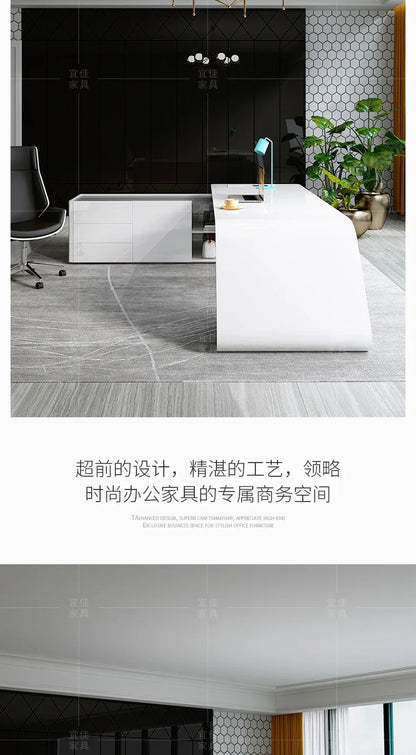 Computer Desk Corner Office Executive Multifunction Home Furniture Organizer Study Table Writing Workshop Desktop Ufficio Room