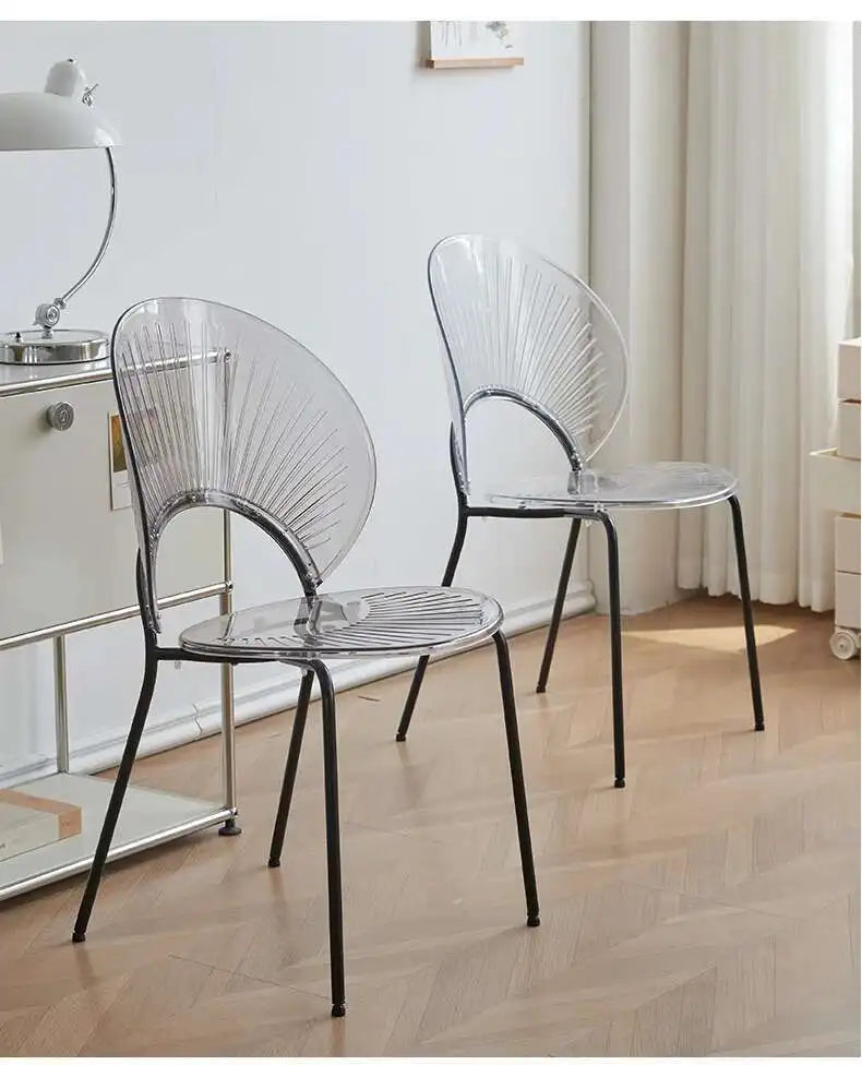 Outdoor Transparent Plastic Chair Waiting Minimalist Modern Party Acrylic Chairs for Events Clear Silla Comedor Home Furniture