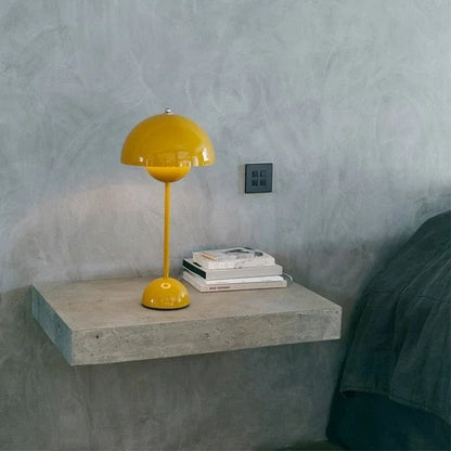 Nordic modern minimalist bedroom bedside lamp creative  flower bud cream style small table