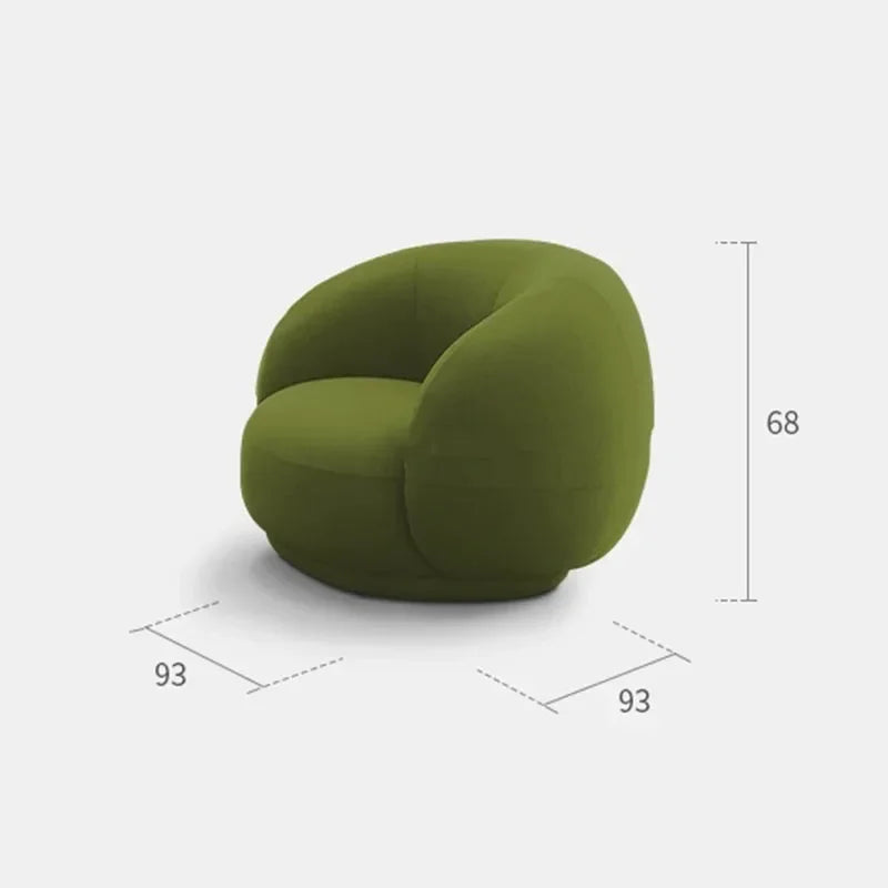 Round Teddy Sofa Lounge Nut Circle Curved Couch White Modern Sofas Chaise Lounge Nordic Style Canape  Living Room Furniture
