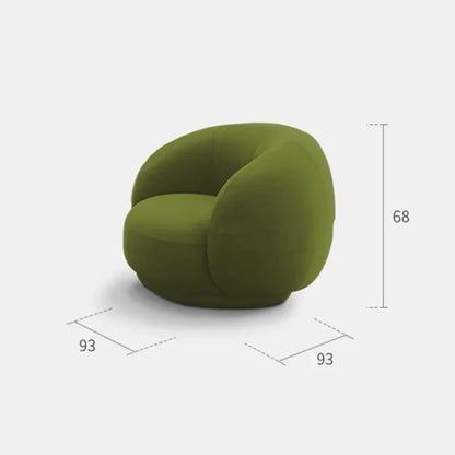 Round Teddy Sofa Lounge Nut Circle Curved Couch White Modern Sofas Chaise Lounge Nordic Style Canape  Living Room Furniture