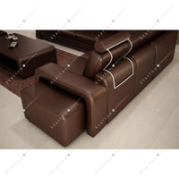 Elegant Furniture Living Room Seater Leather L Sectional Corner Armchair Sofas With Single Seat Chair
