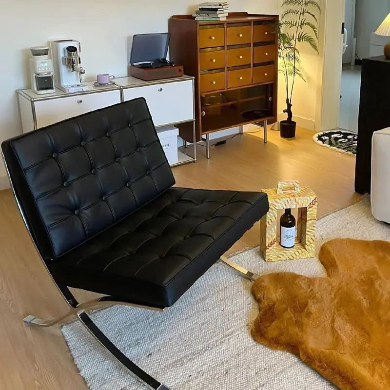 Barcelona Single Sofa Designer Lazy Sofa High-end Italian Living Room Sofa Chair Nordic Light Luxury Leisure Chair