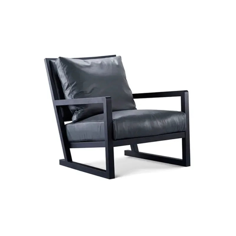 Leather cloth designer living room balcony leisure single chair