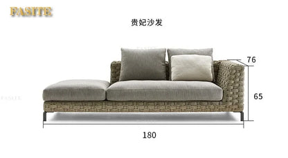 Outdoor rattan sofa combination villa courtyard garden furniture homestay outdoor restaurant lounge chair