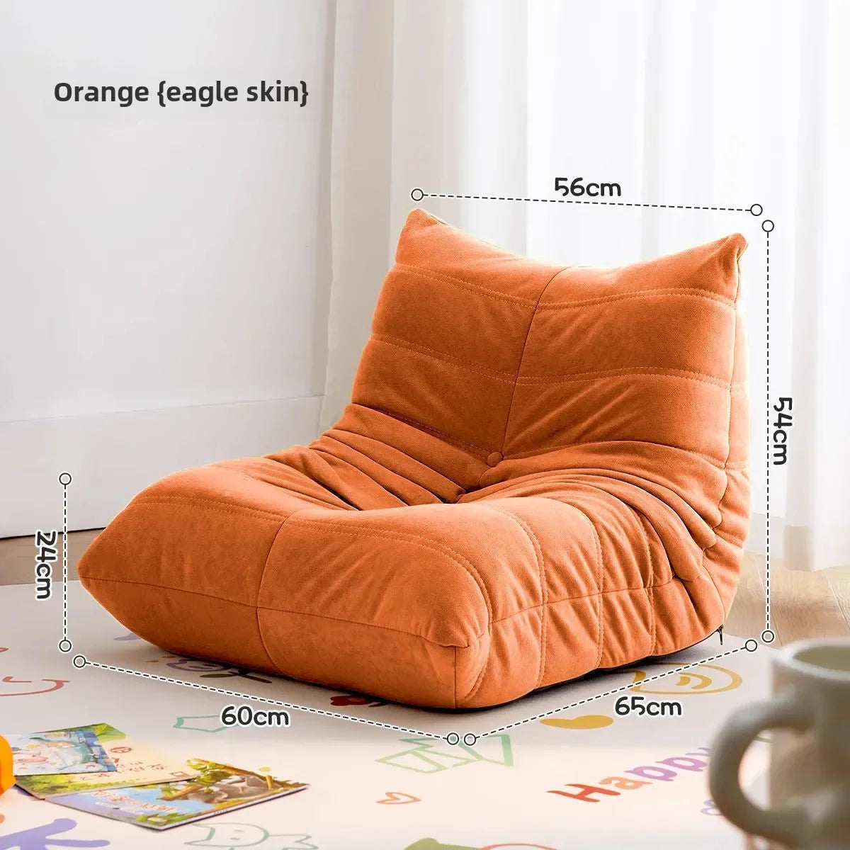 Single Sofa Caterpillar Sofa Balcony Leisure Bedroom Living Room Lie Down or Sleep Lazy Sofa Single Deck Chair