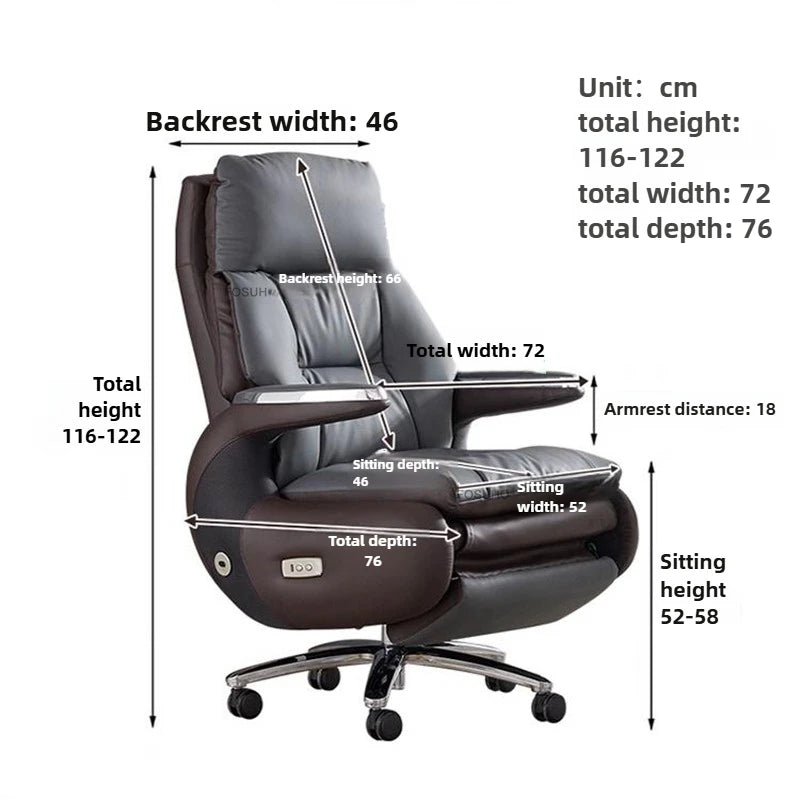 Electric Smart Office Chairs European Reclining Computer Chair Home Gaming Armchair Modern Office Furniture High-end Boss Chair