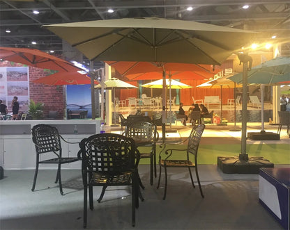 Stock Outdoor Furniture Waterproof Meter Wood Look Plastic Iron Fram Garden Sofa Sets