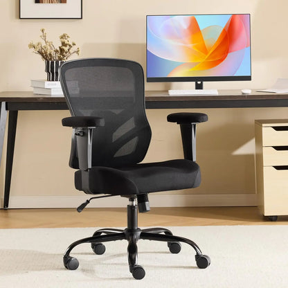 Ergonomic Office Chair with Adjustable Lumbar Support, Breathable Mesh Design, and Swivel Function for Home Office Use