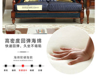 American first-layer leather sofa combination simple household solid wood corner villa L-shaped sofa