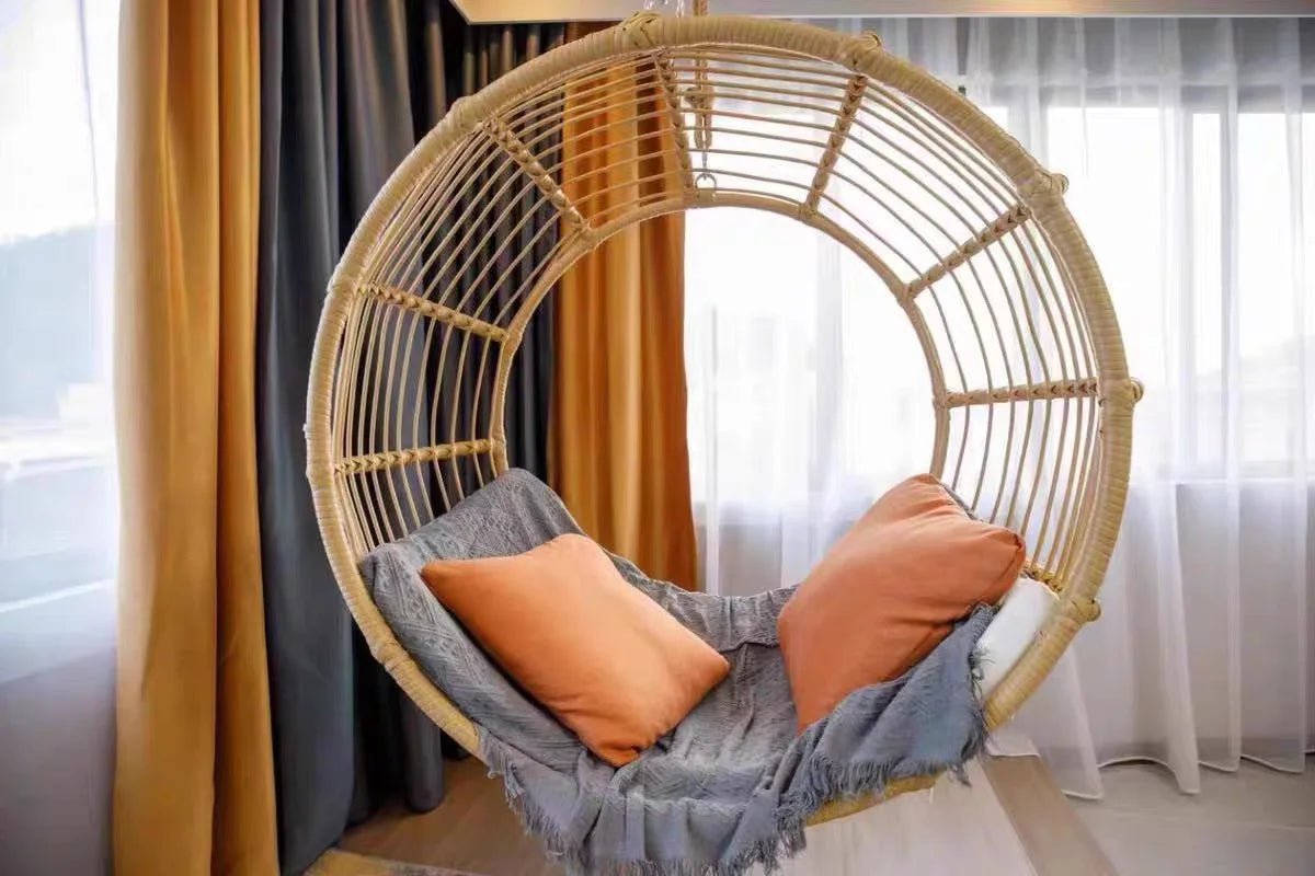Interior and exterior swings for household balcony hammock outdoor imitation rattan chair round cradle chair hanging chair
