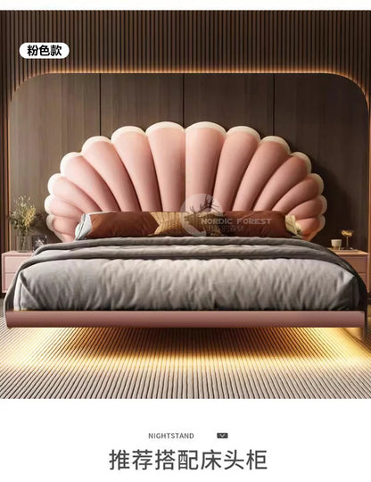 Nordic Queen Double Bed 200x220cm Luxury Design elegant king size bed Modern comfortable home cama kingsize bedroom furniture