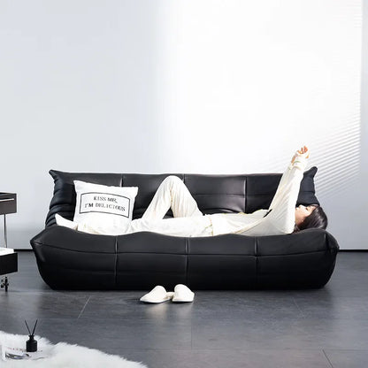 Togo caterpillar sofa leisure small apartment bedroom living room can sleep lazy sofa cream wind single recliner