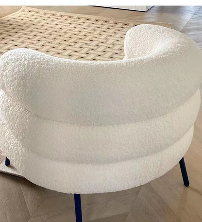 Internet celebrity backrest sofa lamb wool lazy sofa chair living room bedroom cloakroom casual makeup chair dresser chair