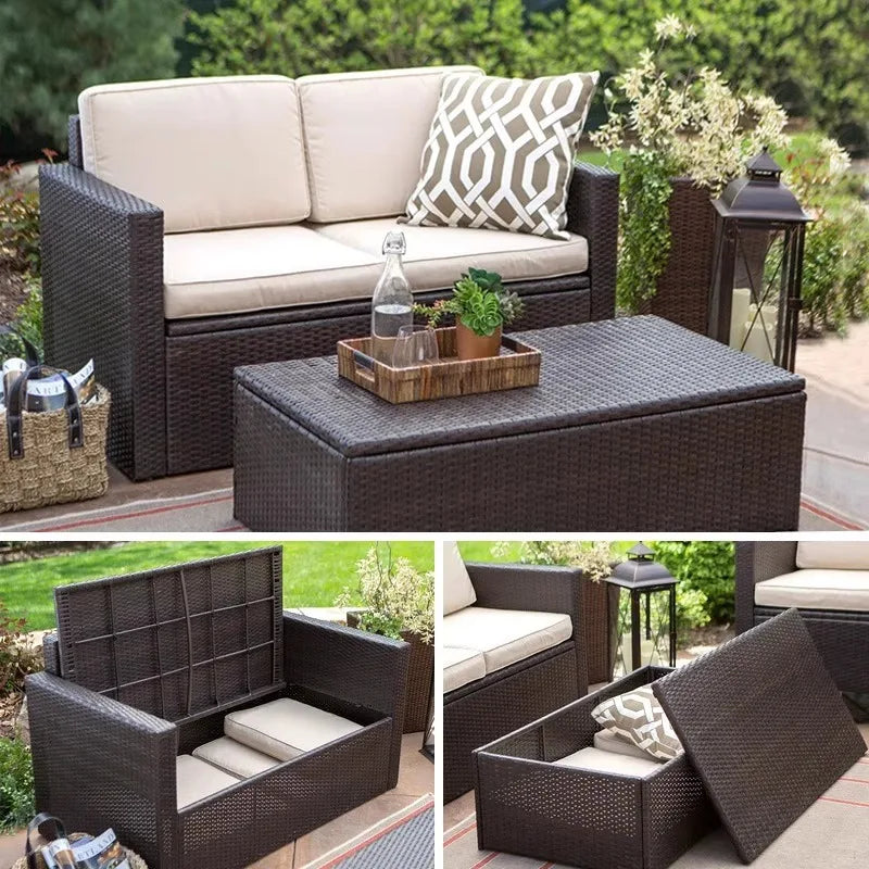 Outdoor Sofa Coffee Table Combination Courtyard Open-air Balcony Living Room