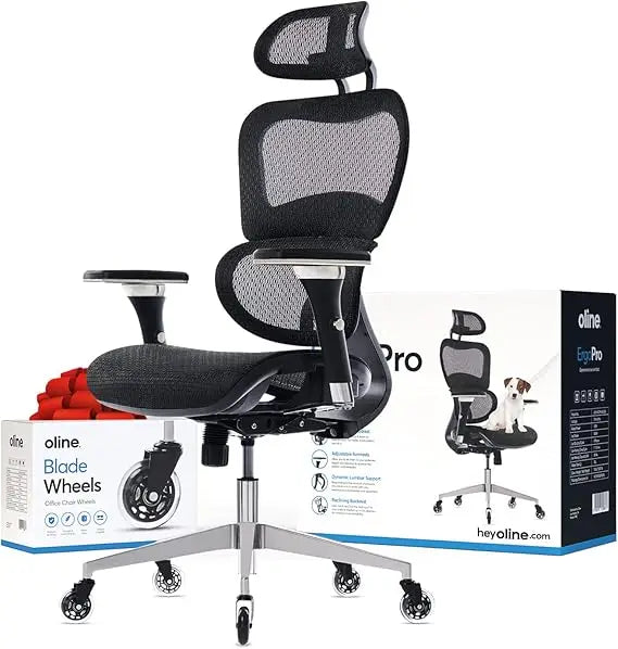 Ergonomic Office Chair with Adjustable Armrests, Lumbar Support, and Mesh Material