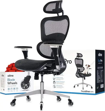 Ergonomic Office Chair with Adjustable Armrests, Lumbar Support, and Mesh Material