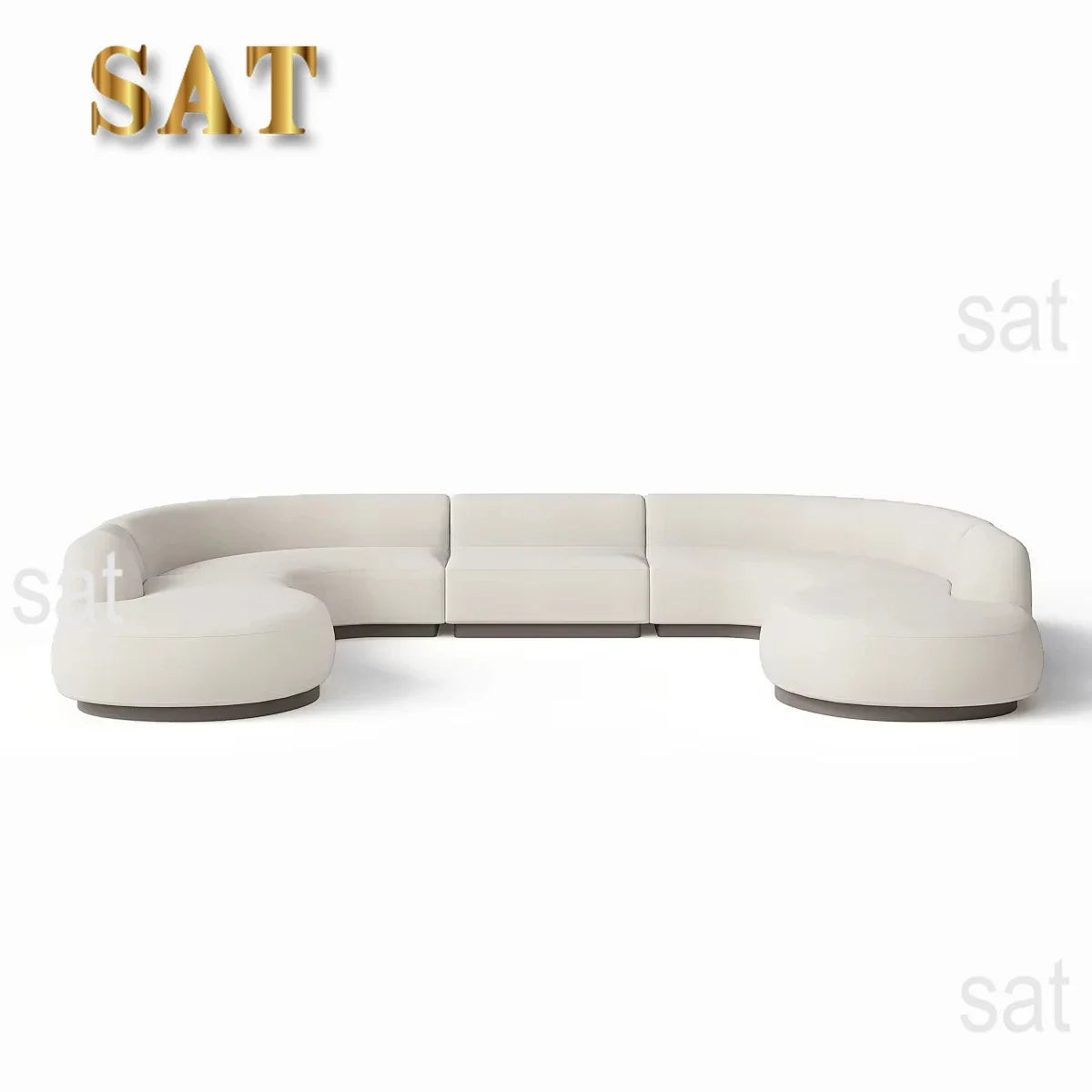 A Modern Three-seat Reclining Combination Sofa Convertible