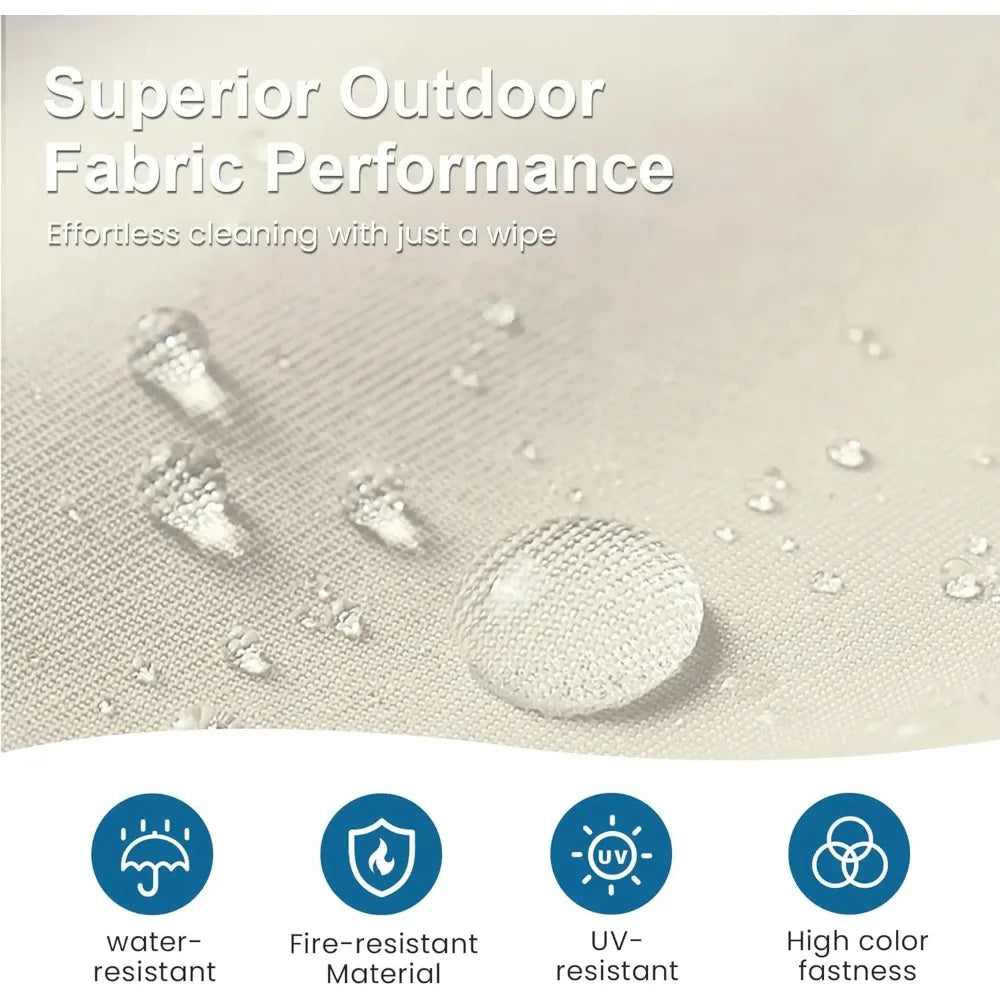 Aluminium Outdoor Patio Chairs, 2 All-Weather Metal Patio Sofas with Height Adjustable Feet, Outdoor Patio Terrace Garden Chairs