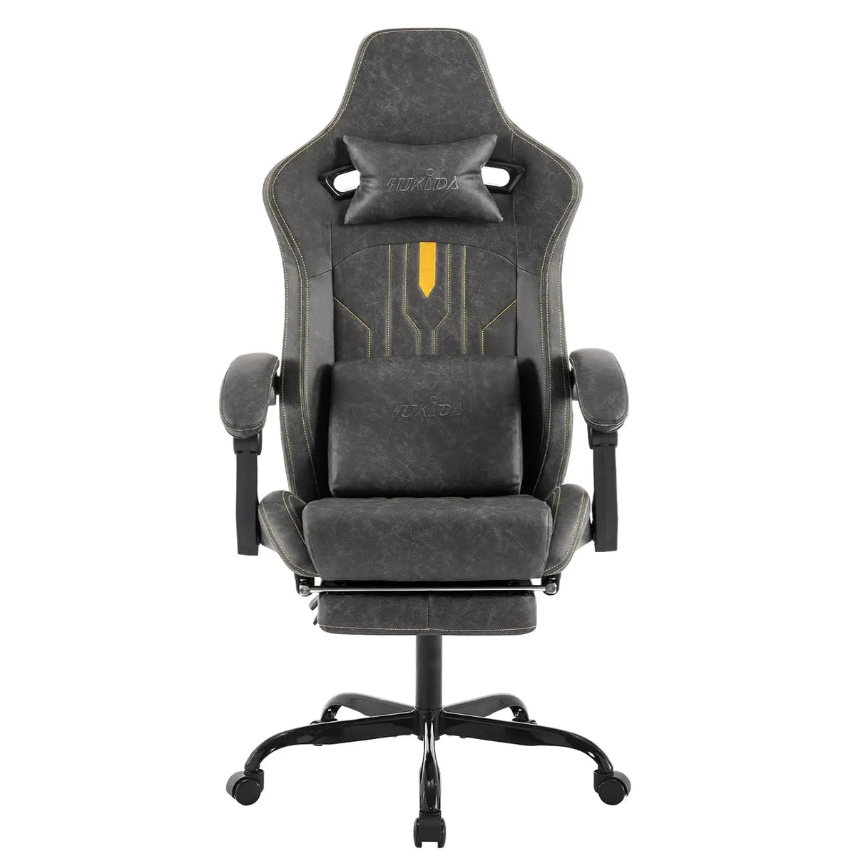 Adjustable Racing Ergonomic Gaming Computer Chair With Footrest & Massage Lumbar Cushion, Custom