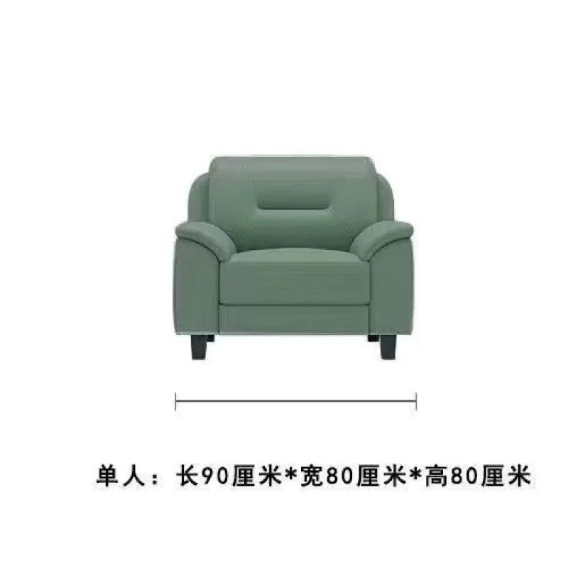 Double sofa small apartment modern living room leather leather sofa sofa three-person cowhide simple
