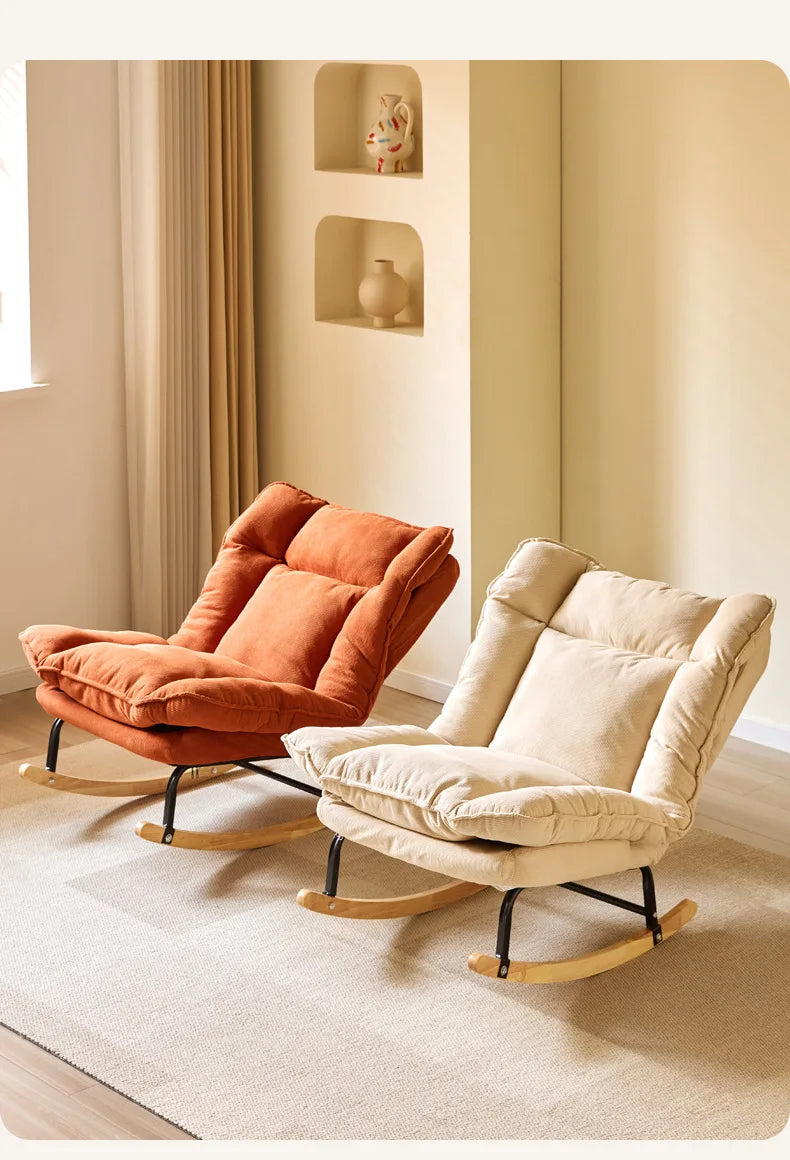 New single sofa, living room lazy lounge chair, comfortable rocking chair with retractable foot pedals