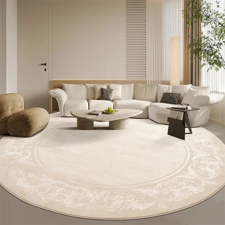 F132  Round living room minimalist sofa coffee table blanket premium light luxury cloakroom floor mat bedroom carpet