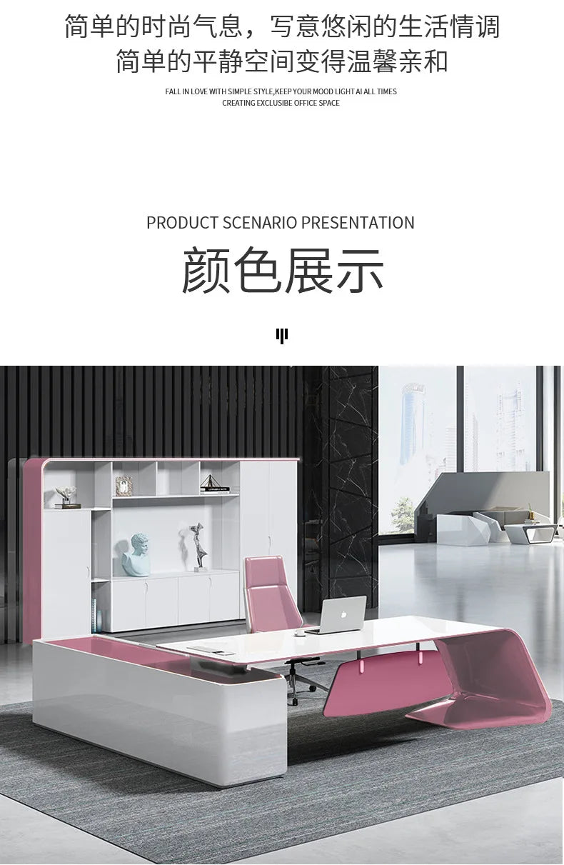 Minimalist Atmosphere Office Desk Computer High Single Fashionable Office Desk Irregular Office Furniture Der Schreibtisch XYOD