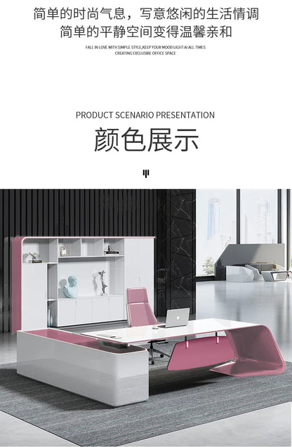 Minimalist Atmosphere Office Desk Computer High Single Fashionable Office Desk Irregular Office Furniture Der Schreibtisch XYOD