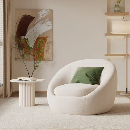 Simple Fabric Living Room Chairs Minimalist Nordic Creative Beauty Salon Lounge Chair Table Home Single Lazy Sofa Backrest Chair