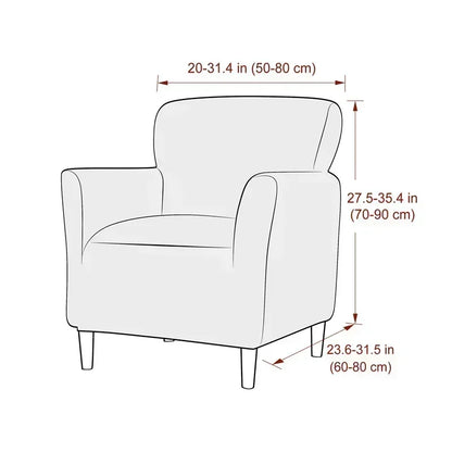 Jacquard Club Tub Sofa Cover Elastic Single Armchair Slipcover Stretch Spandex Chair Slipcover for Bar Counter Living Room