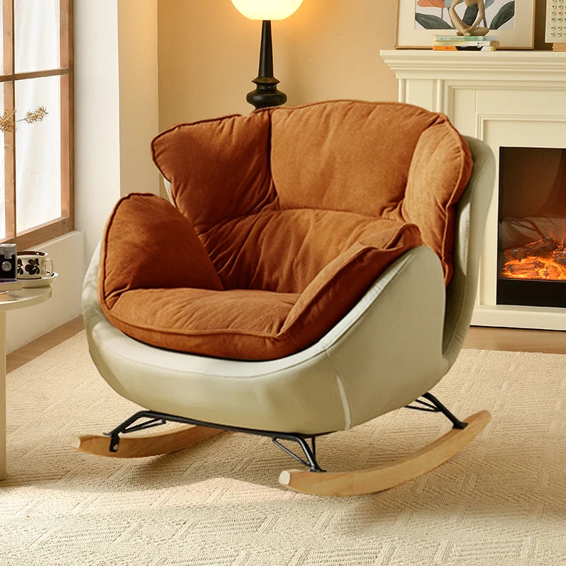 Ergonomic Green Rocking Chairs Living Room Modern Home Furniture Comfortable Meditation Relaxation Muebles Para El Hogar