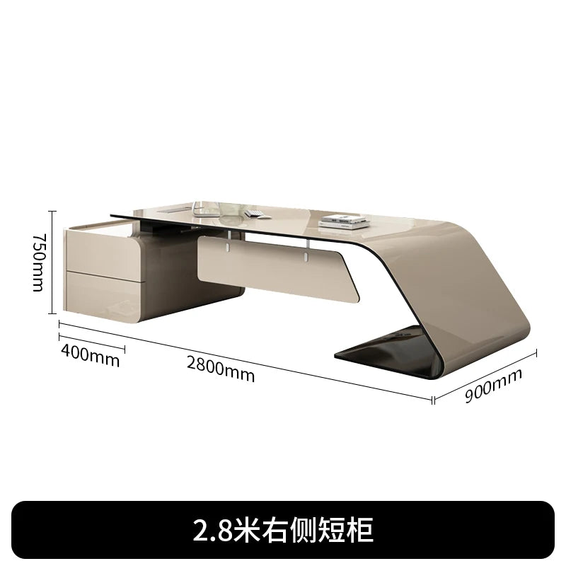 Luxury Home Office Desk Computer Gaming Shelves Folding Large Office Desk Executive Reception Mesas Escritorio Trendy Furniture