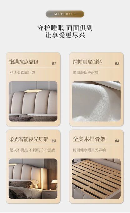 Luxury Frame Double Bed King Size Modern Living Room Frame Double Bed Queen Hotel Princess Cama De Casal Bedroom Furniture