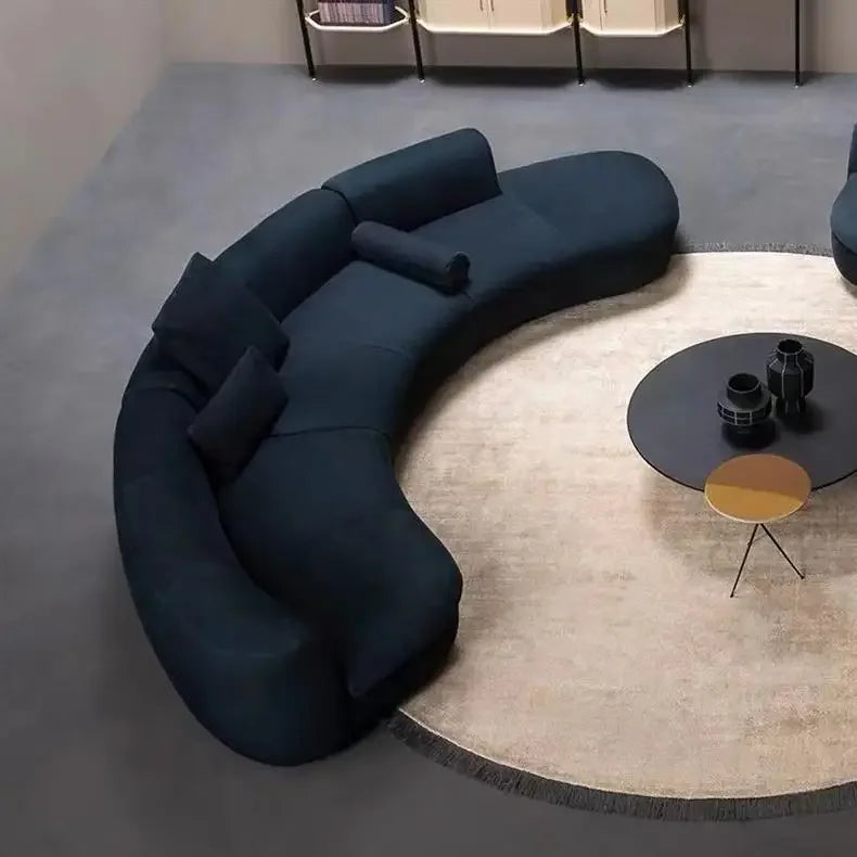 JC Semicircular Curved Special-shaped Sofa, Resting Area, Reception, Beauty Salon Office, Hotel Lobby, Sales Office,